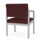 Lesro Lenox Steel Wide Guest Chair Metal Frame, Silver, RF Nebbiolo Upholstery LS1201 - alternate 3
